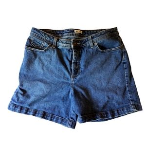 LEE LOW ON THE WAIST DENIM SHORTS SIZE 14M WOMEN'S